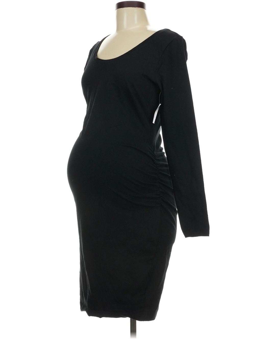 NWT Old Navy Black Maternity Scoop Neck Midi Dress Medium